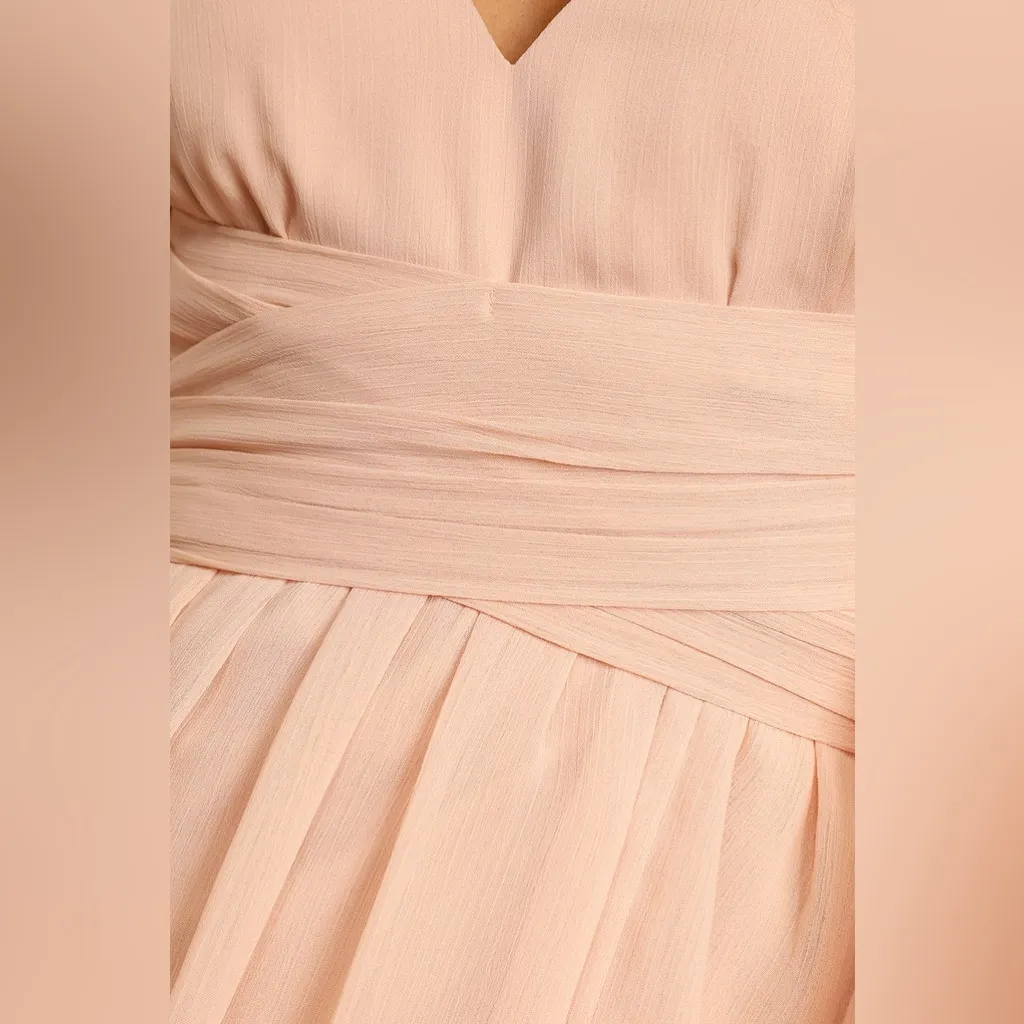 lulus Enchant My Love Blush V-Neck Long Sleeve Maxi Dress NWT - Image 7