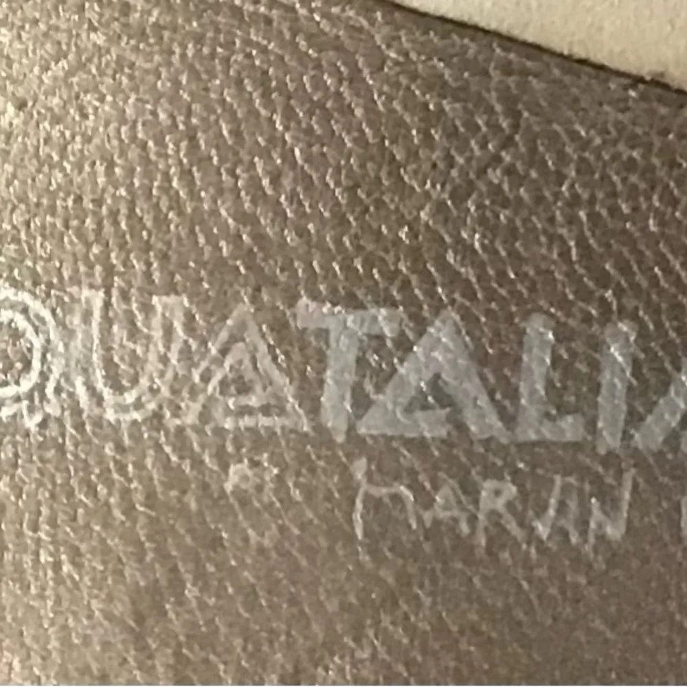 Aquatalia Beige & Brown Snake Embossed Leather Wood Platform Open Toe Women US 8 - Image 7