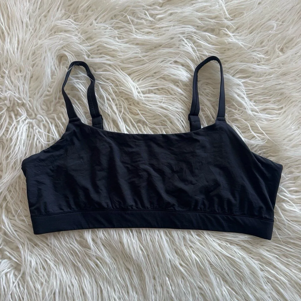 Skims Fits Everybody Scoop Neck Bralette Onyx Size 4X - Image 2