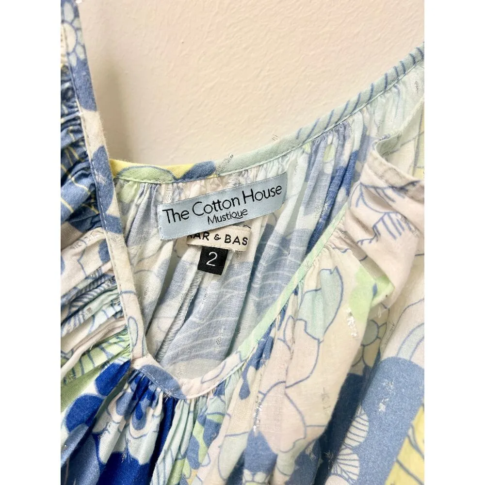 The Cotton House by Mar & Bas Floral Tie Shoulder V - Image 2