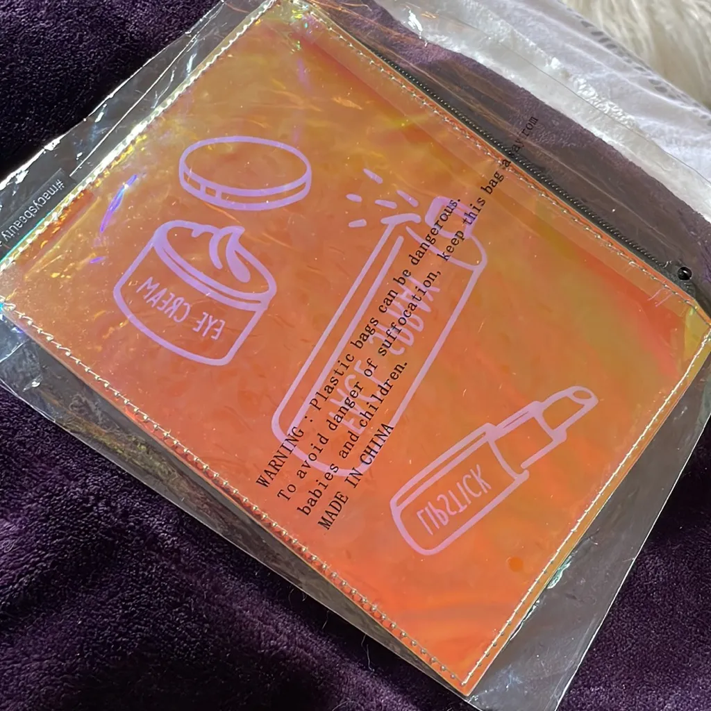 Macy’s Translucent Iridescent Cosmetic Bag - Image 8