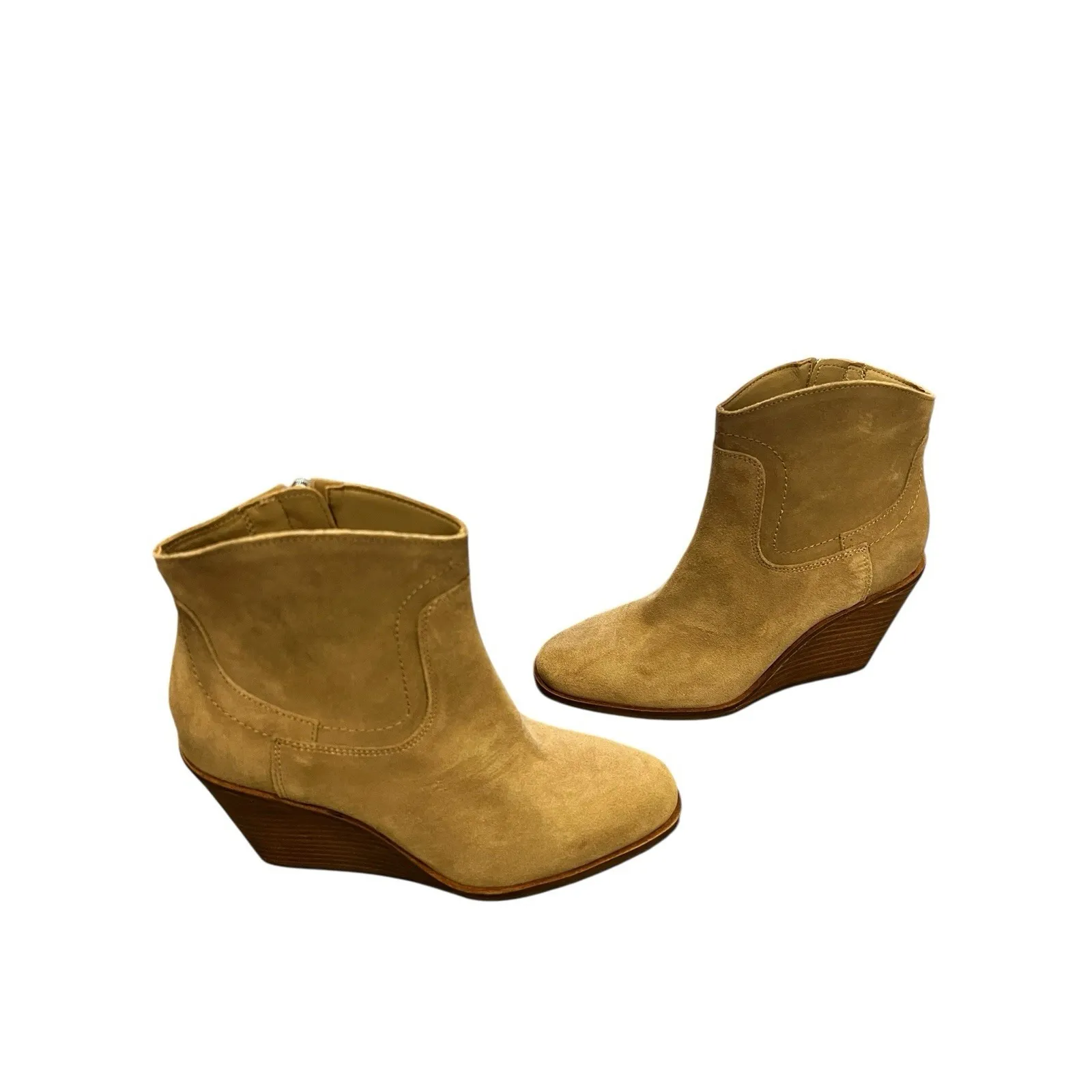 Lucky Brand  Wadier Suede Wedge Ankle Bootie Western Boots Size 7.5 NEW - Image 2