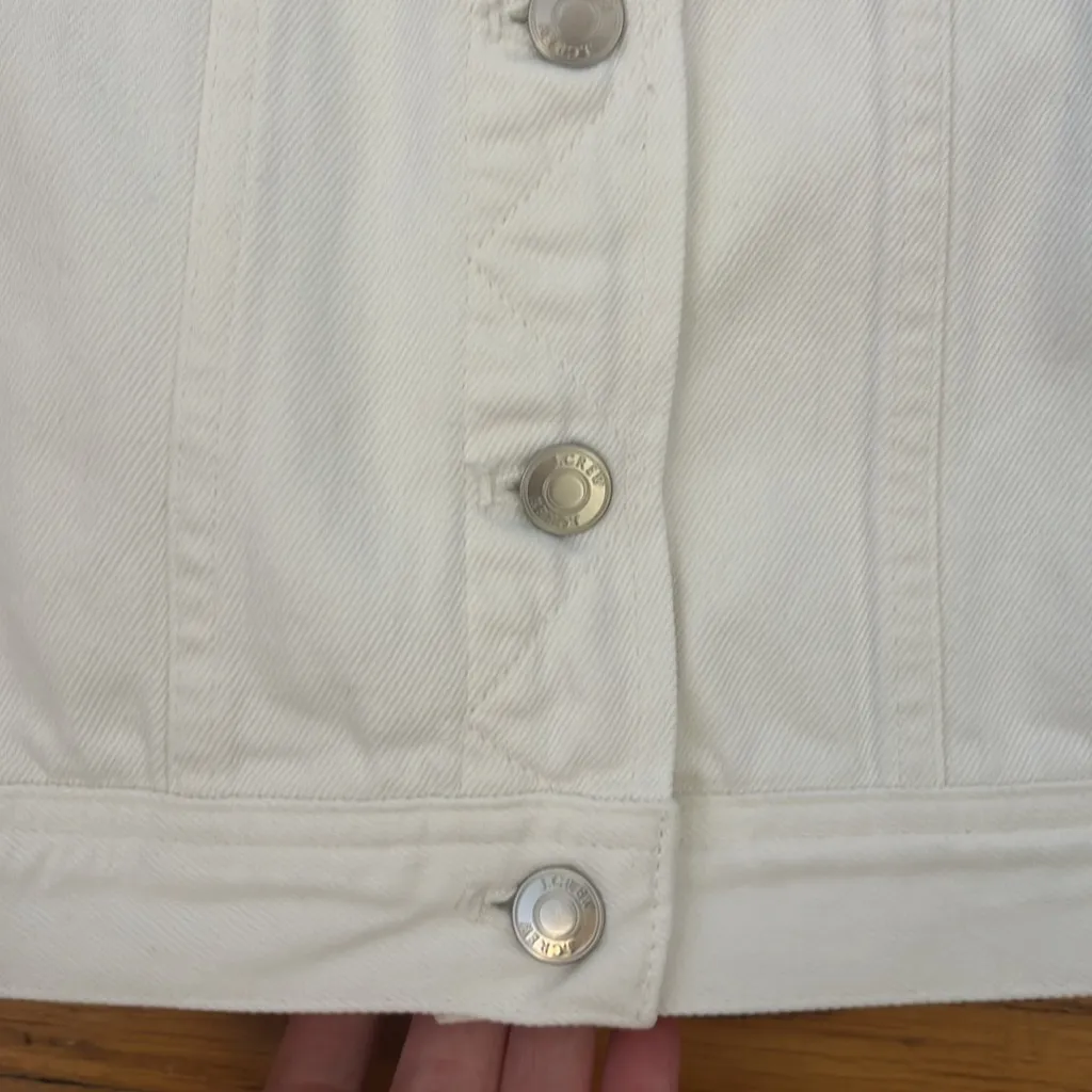 5 🌟 Rated!! J.Crew New Classic denim jacket in white - Image 12