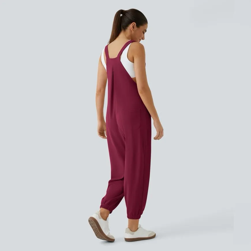 Halara  Women’s Pocket Waffle Casual Jogger Overalls - Image 4