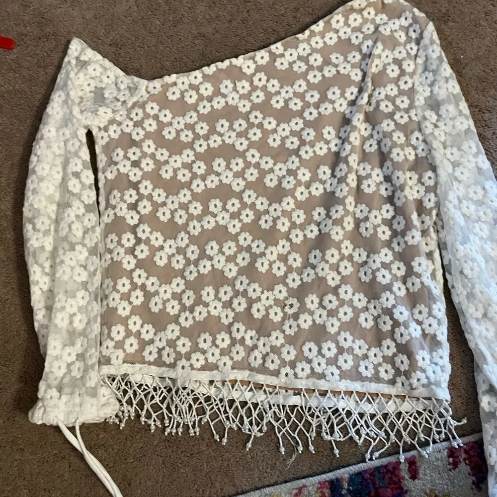 Majorelle lace floral blouse small - Image 7