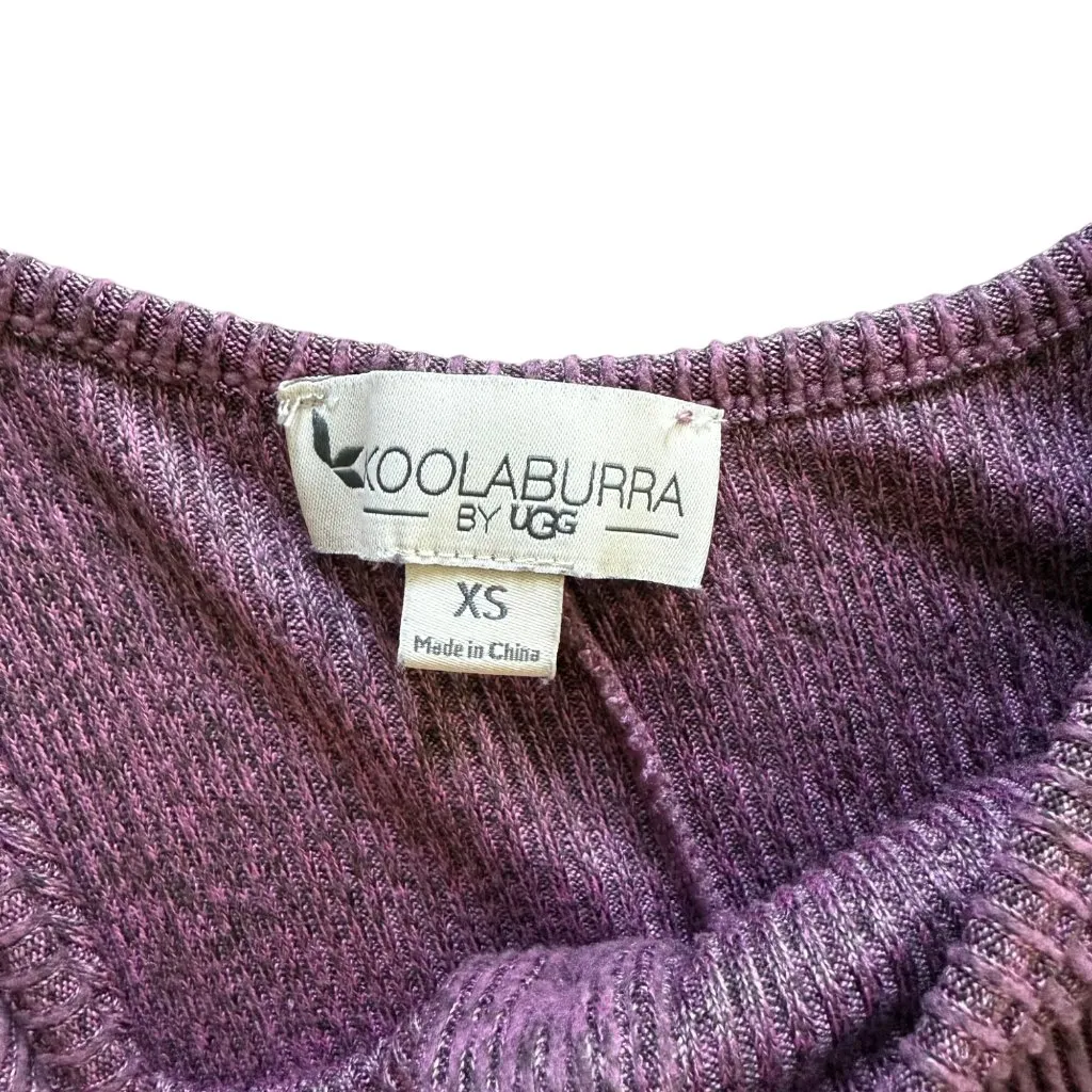 Koolaburra By UGG Womens XS Purple Ribbed Knit Sleeveless Jumpsuit With Button F - Image 2