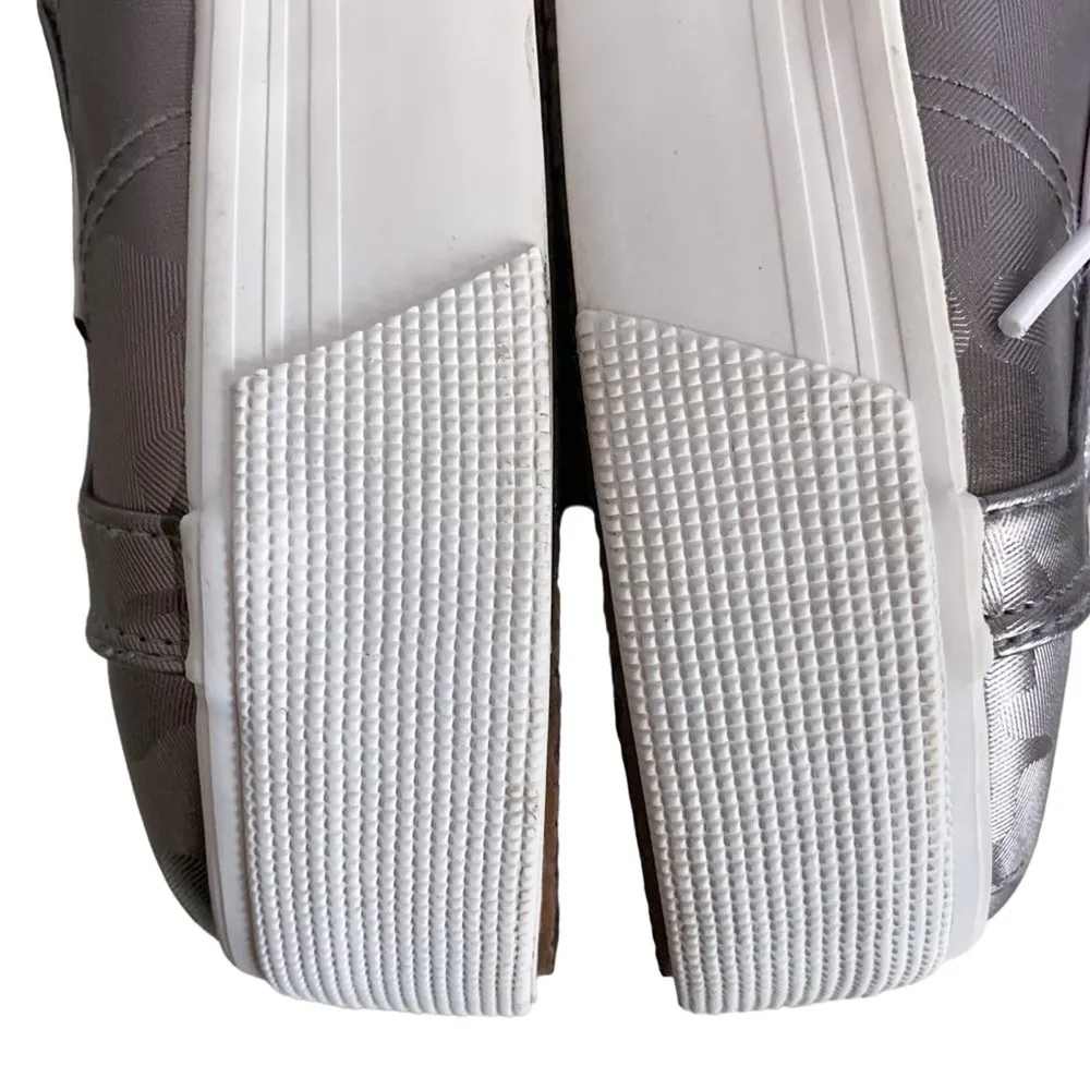 Superga 2790 Platform Lace Up Sneakers Camo Chrome Print Dark Silver Metallic 36 - Image 8