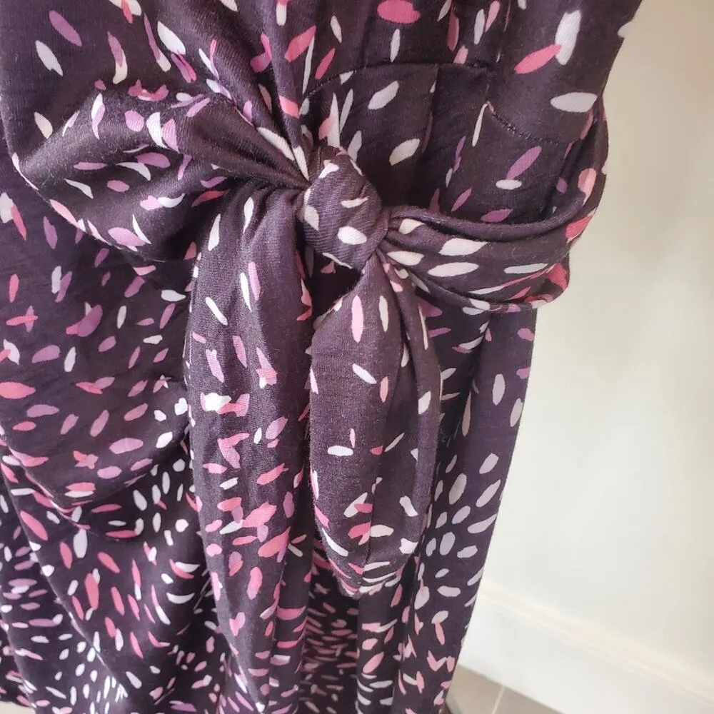 Black with Confetti Pink Cotton Dress Size XL Original Nicole Miller - Image 2