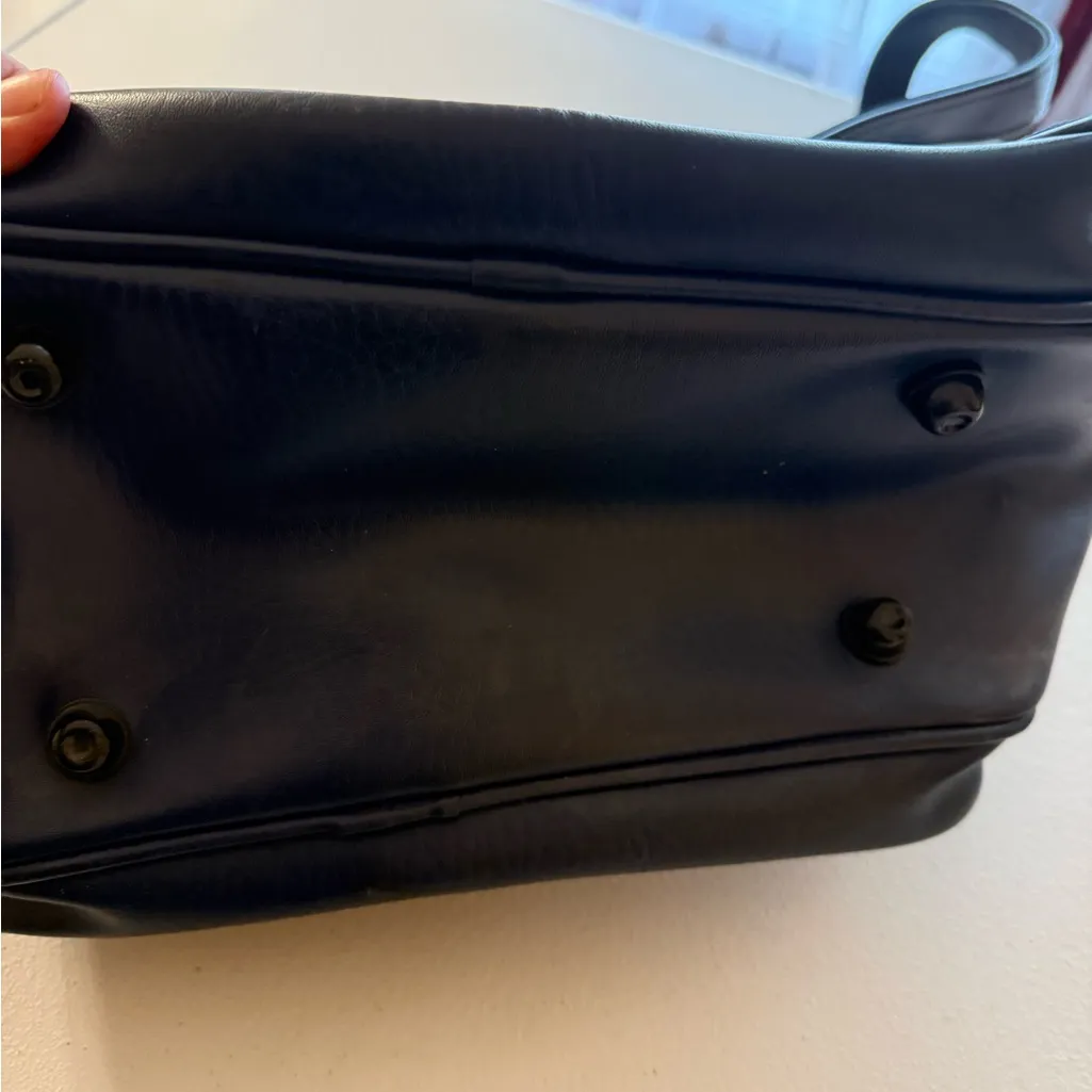 Vintage 70s Samsonite Action Pak Corduroy Shoulder Bag Carryon Weekender Retro Blue - Image 9