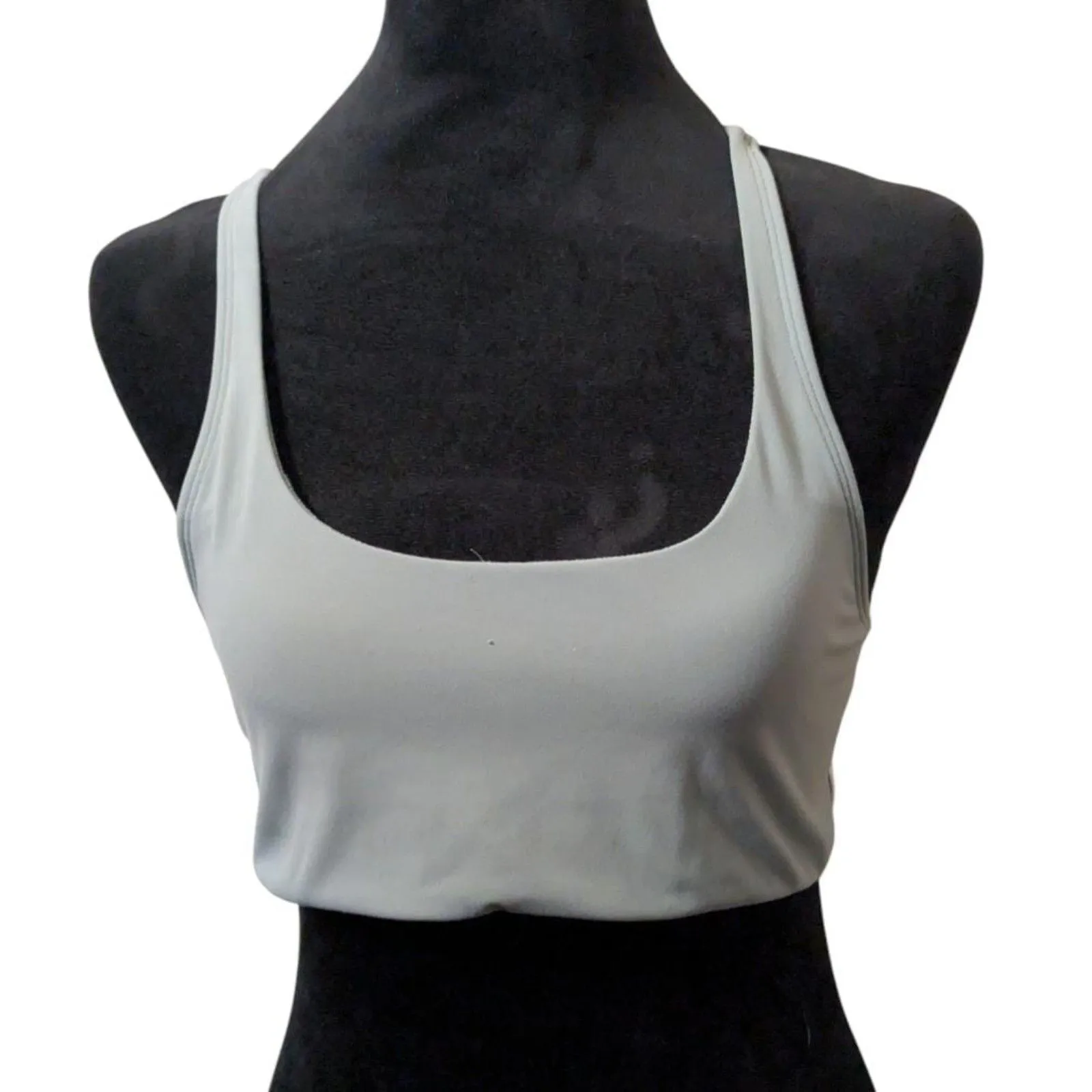 Vuori Topspin Bra Seaglass Blue Strappy Back Workout Yoga Crop Top Large - Image 1