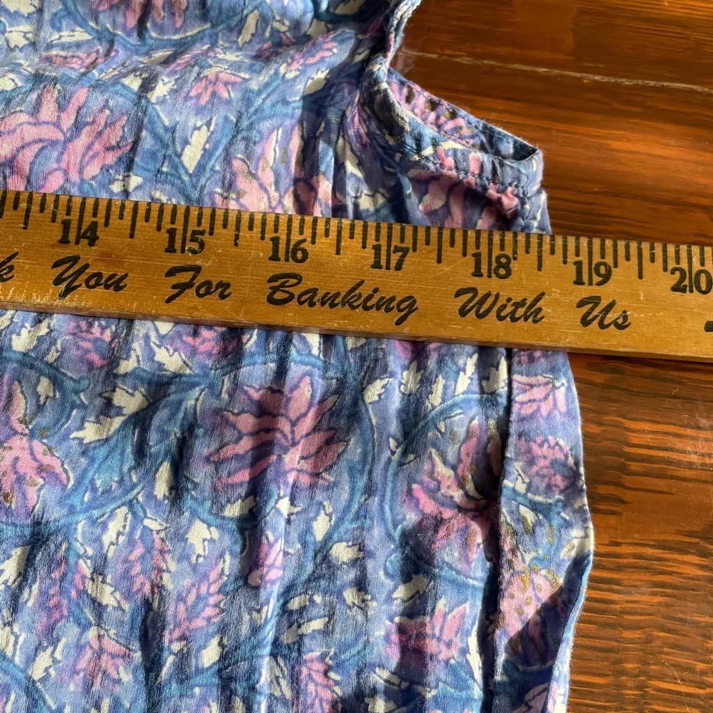 Alicia Bell Floral Blue and Pink Maxi Dress Size Small - Image 7