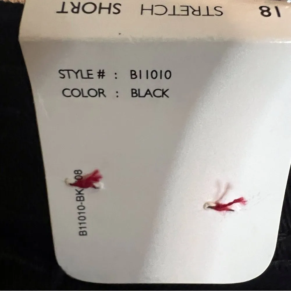 NWT Gloria Vanderbilt Black Classic Fit Tapered Leg Stretch Jean‎ Size 18 Short - Image 8