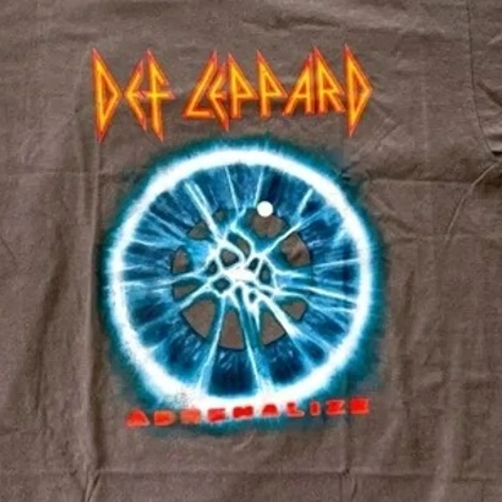 Def Leppard Vintage Style Adrenalize Short Sleeve Unisex TShirt CrewNeck L Brown - Image 2