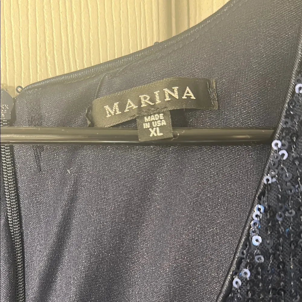 Elegant Navy Blue Evening Gown Size XL - Image 5