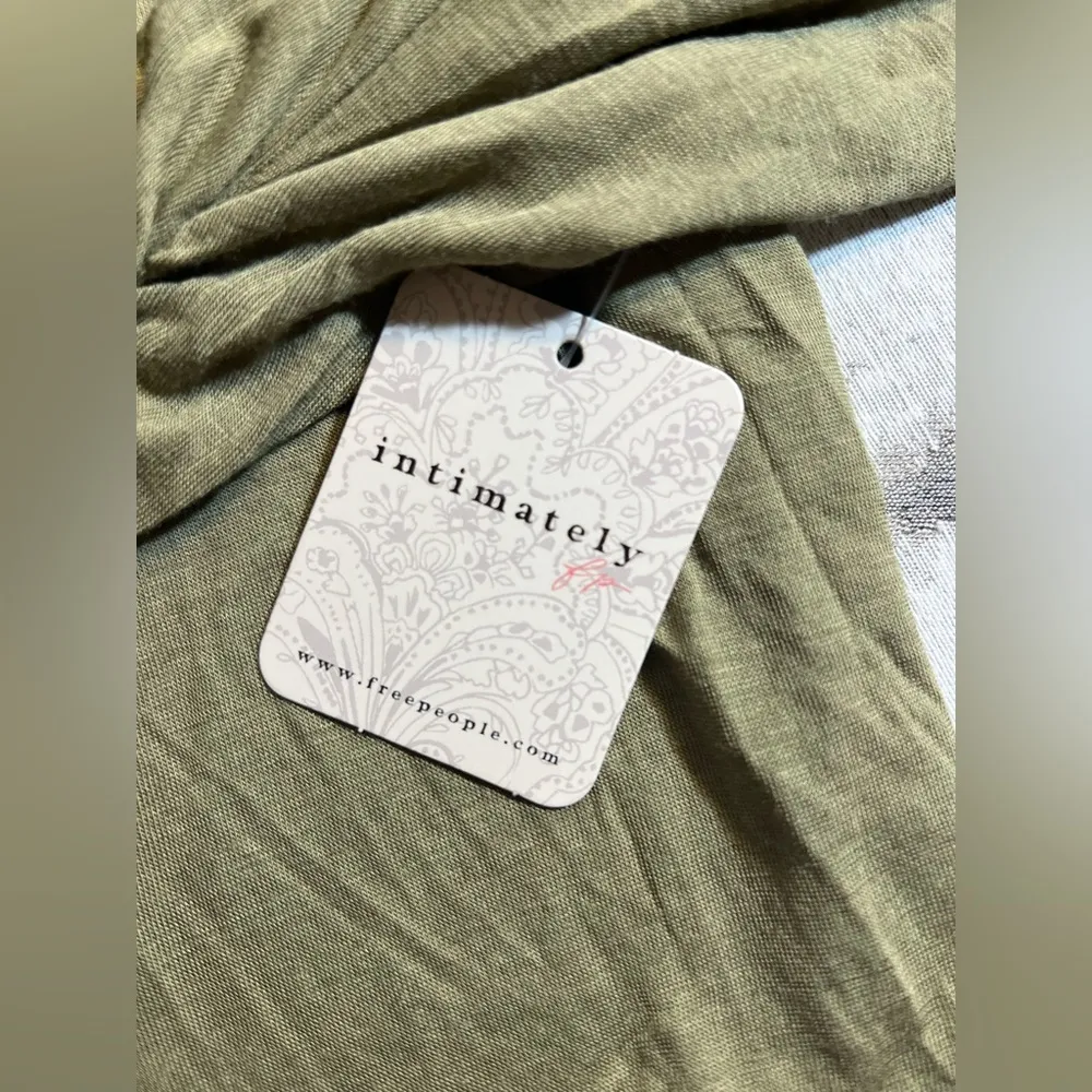 Free People intimately free people,Olive, Long Sleeve Top w/ ruching on sleeves - Image 7