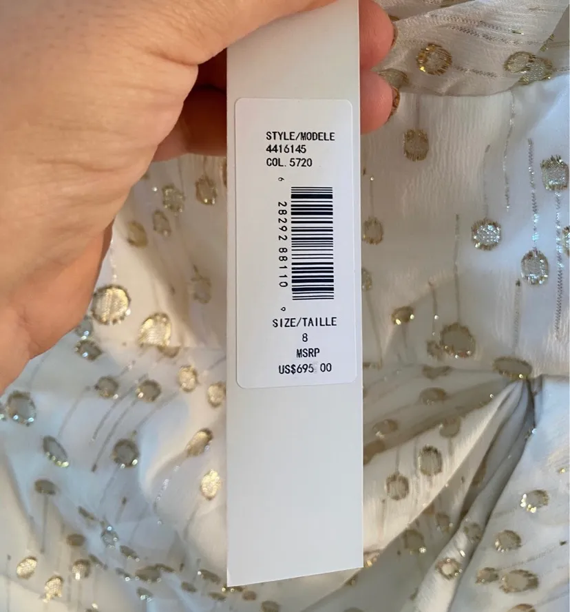 Monique Lhuillier ML  Off shoulder gown size 8 - Image 5