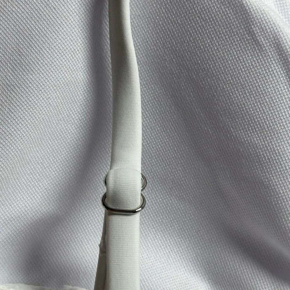 Zuvebamyo Women's Two Piece High Waist Bikini Swimsuit Set Rib White S Small NEW - Image 7