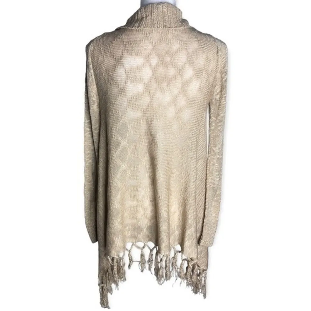 Charming Charlie Asymmetrical Fringe Open Front Cardigan - Image 14