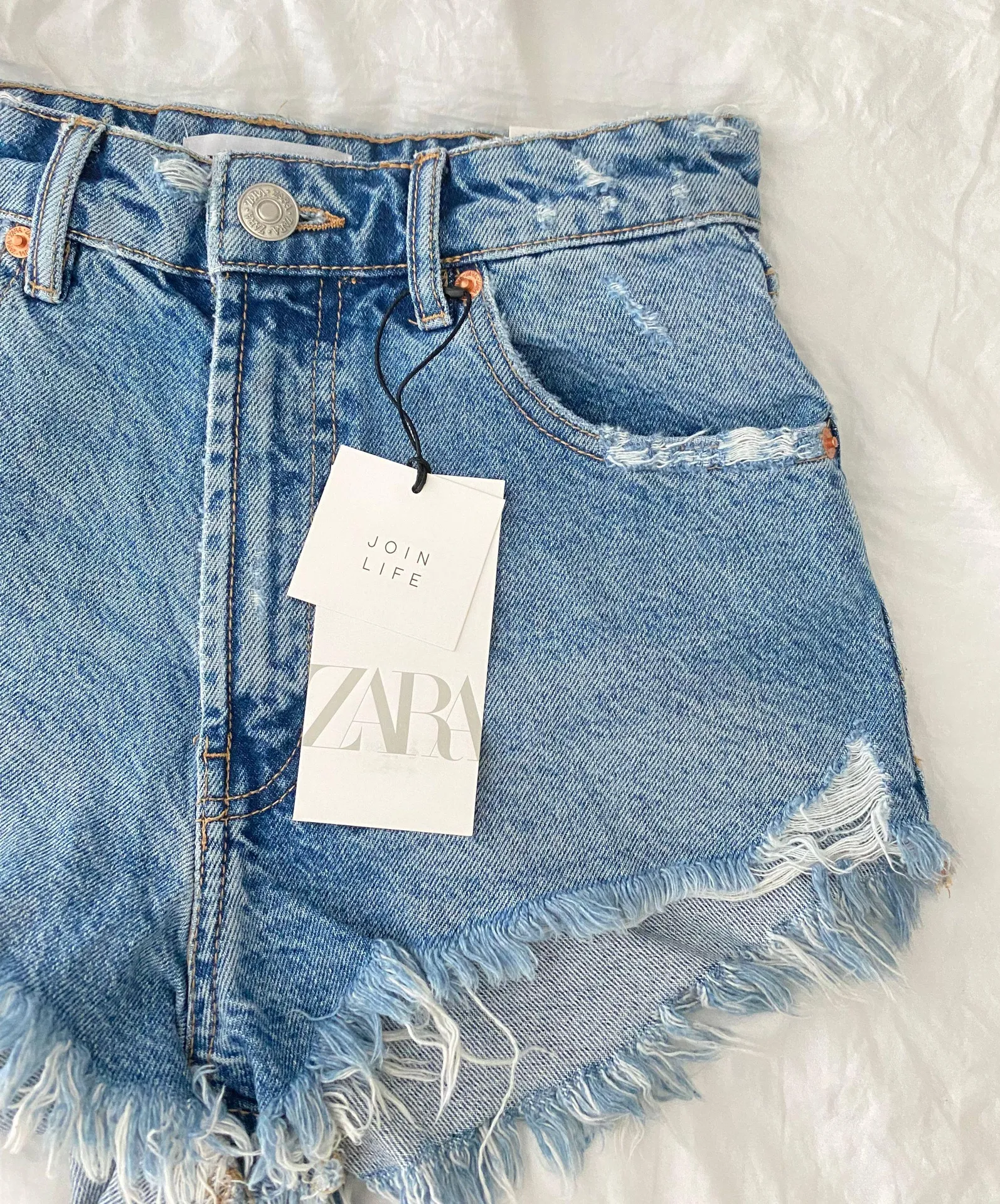 ZARA Cut-offs Jean Shorts - Image 4