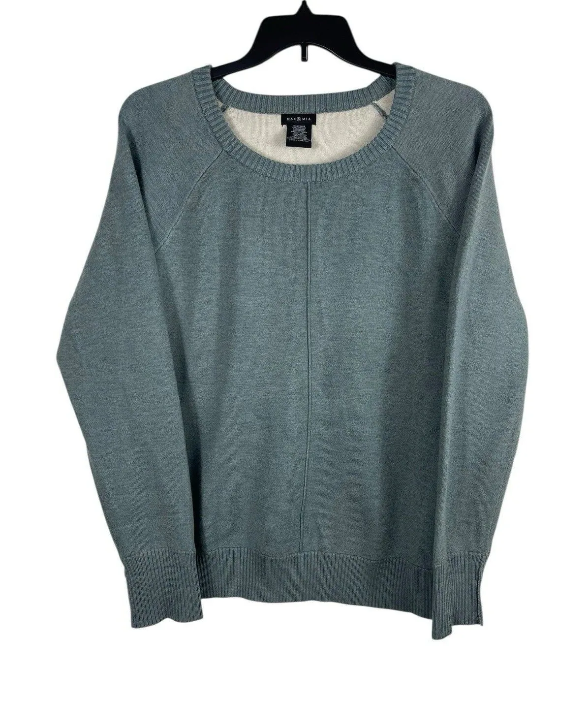 Max & Mia XXL Seafoam Blue Gray Knit Pullover Sweater Sweatshirt Soft Cozy Warm - Image 1