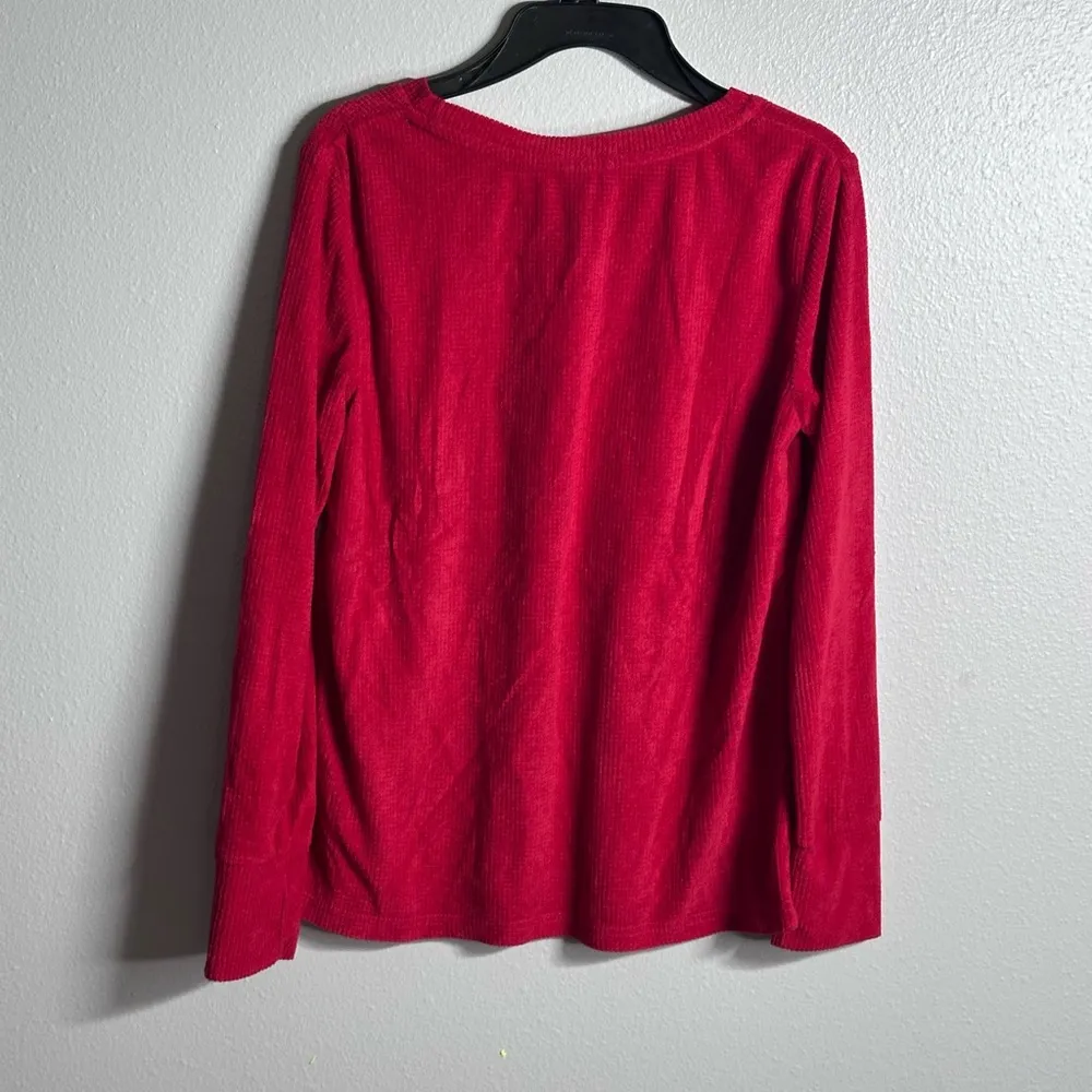 Bebe Women Suede‎ long sleeve sleepwear Shirt size M - Image 4