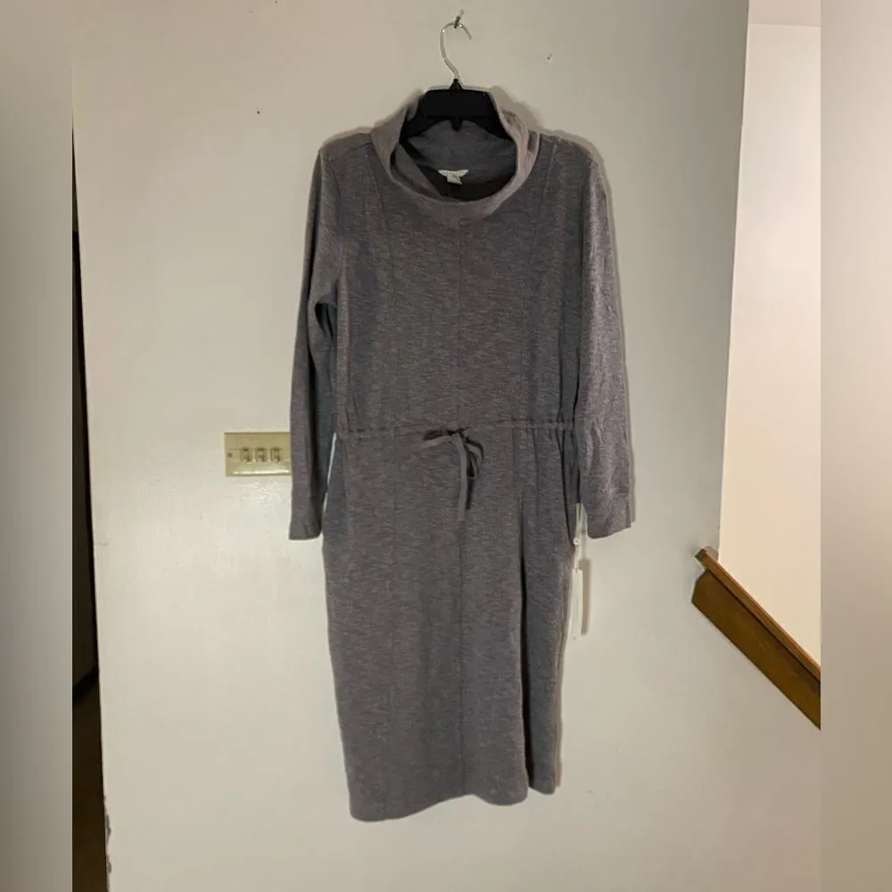 NWT Caslon grey midi sweater dress size small 79% cotton - Image 3