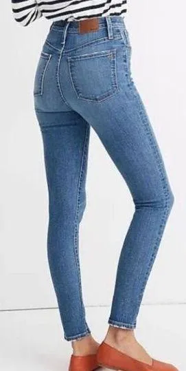 Madewell 11" High-Rise Skinny Jeans in Maricopa Wash AG164 size 32 - Image 2