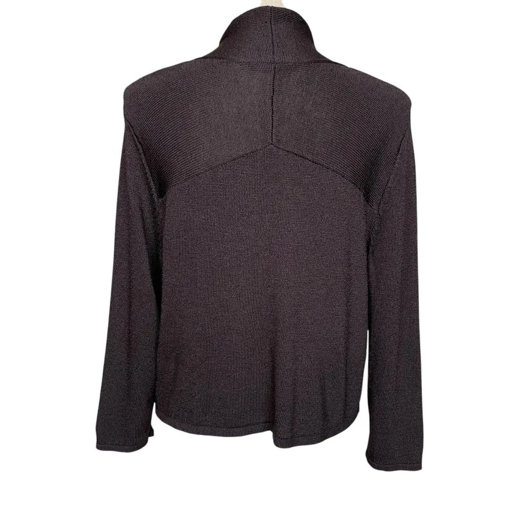 Eileen Fisher Open Front Cardigan Women's Sweater Size S Viscose 3/4 Sleeves - Image 4