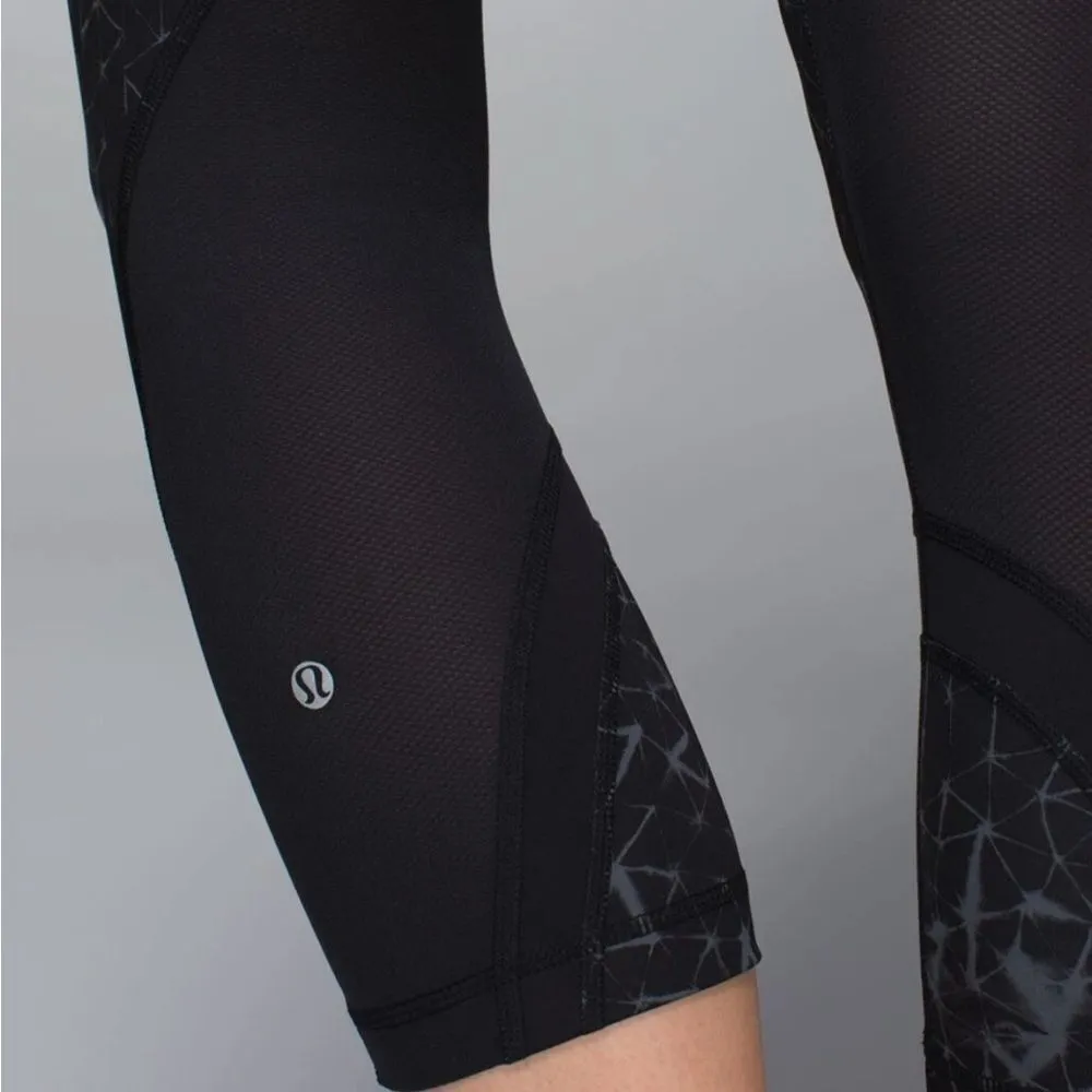 Lululemon Inspire Crop ll Full On Luxtreme Mesh Star Crushed Coal Leggings - Image 5