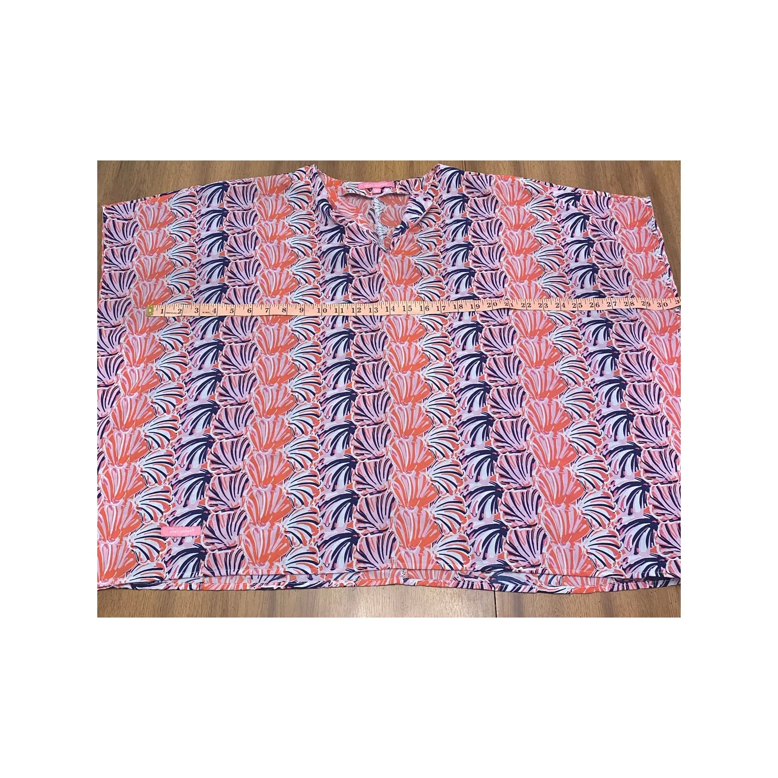 Simply Southern Lightweight Shell Tunic Blue Med Coastal Resort Wear Beach Vacay - Image 10