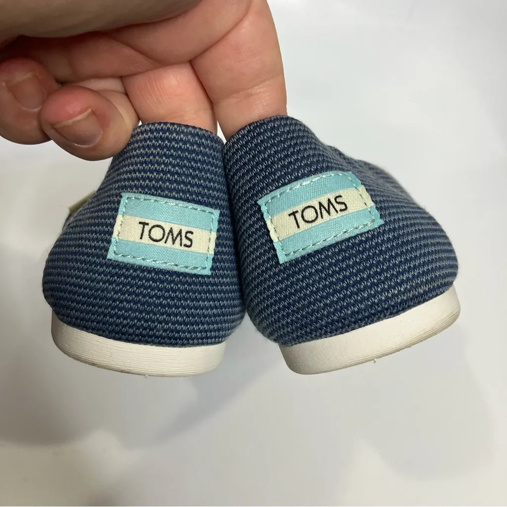 Toms Alpargata‎ classics blue woven flats women’s size 8.5 casual trendy - Image 6