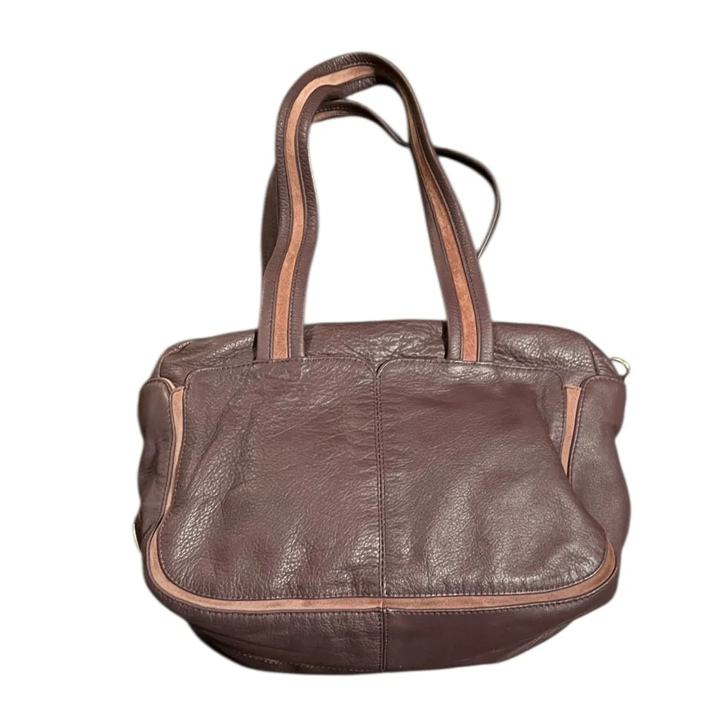 See by Chloe Marti Zipper Bow Bag Plum Leather & Pink Suede with brass hardware - Image 3