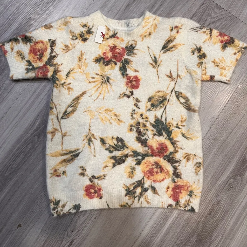 Joie Cream Floral‎ Sweater - Image 4