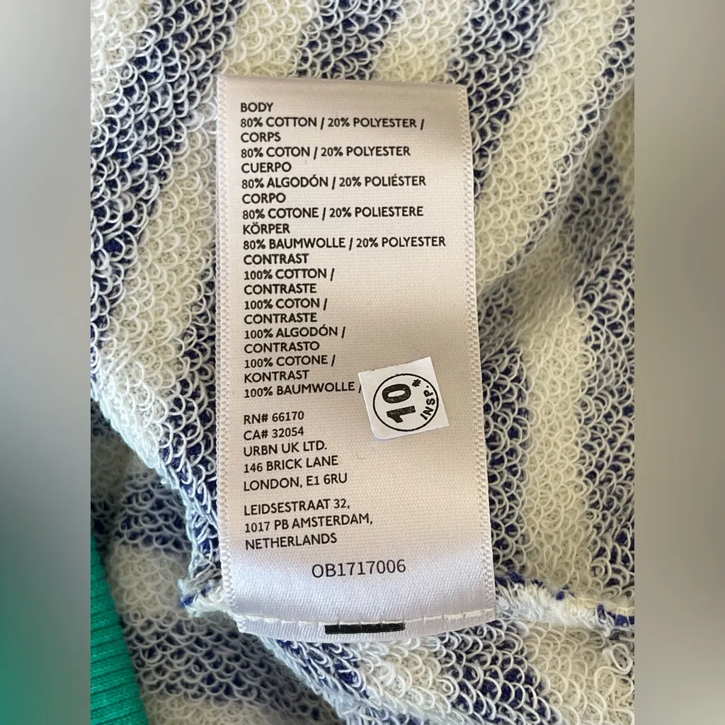 FREE PEOPLE We The Free Classic Striped Oversized Crewneck / Sand Dollar Combo - Image 9