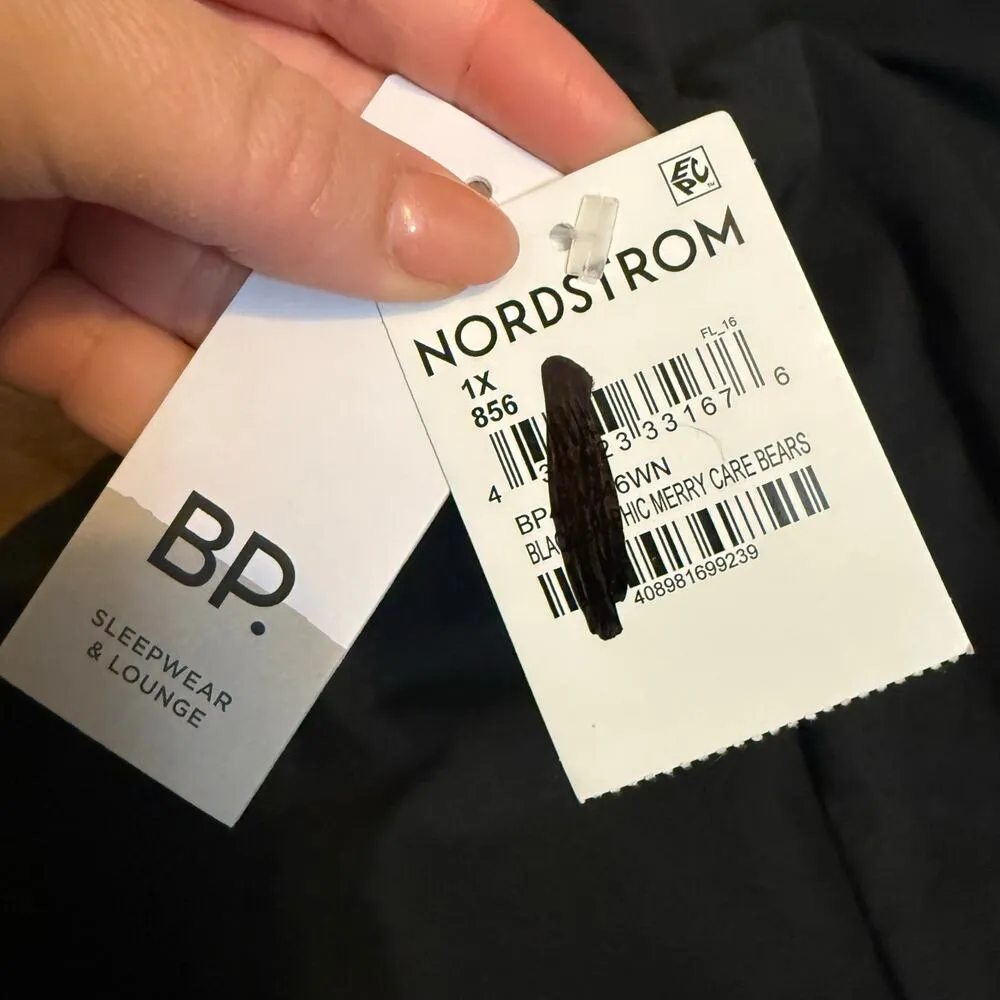 BP Women’s 1X Black Graphic Merry Christmas Care Bears Holiday Sleepwear Lounge - Image 7