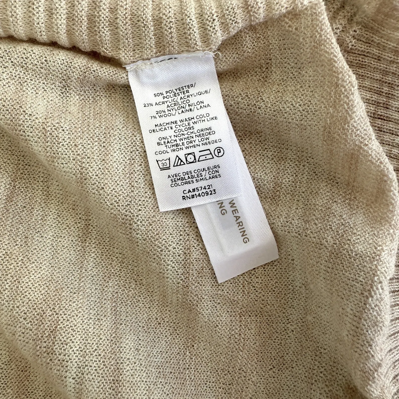 Women's LOFT Light Weight Sleeveless Hooded Poncho Sweater sz XS/S - Image 6