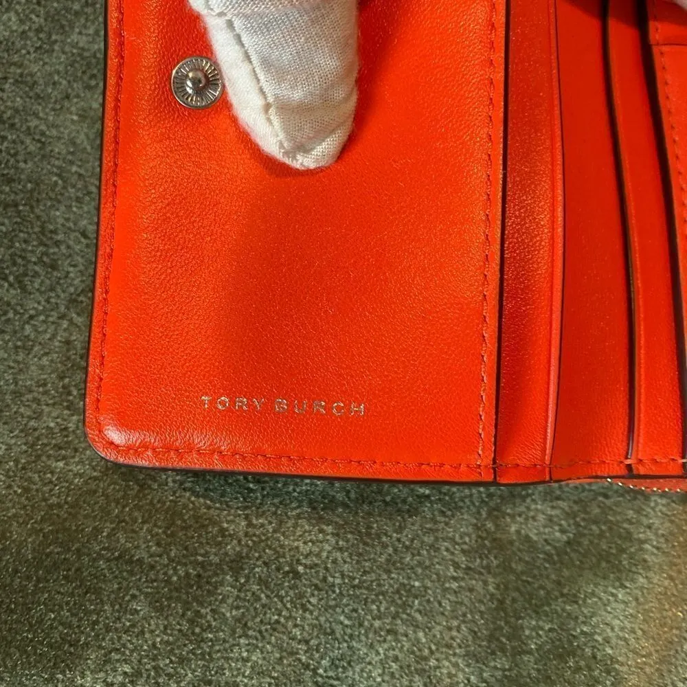 #512 TORY BURCH Monogram Leather Bi-Fold Wallet - Image 10