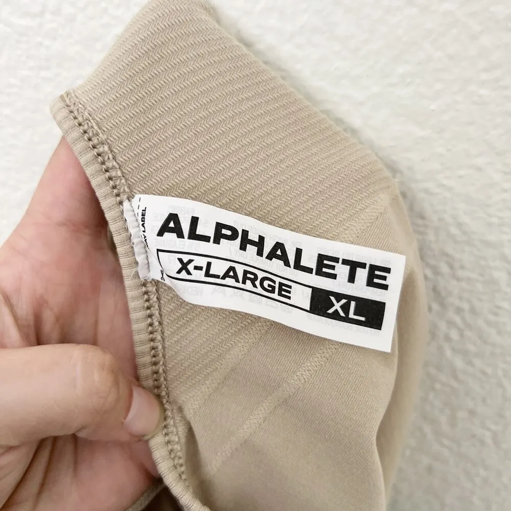 [Alphalete] Tan Linen Seamless Stratus Crop Tank Top Crew Neck Workout Size XL - Image 10