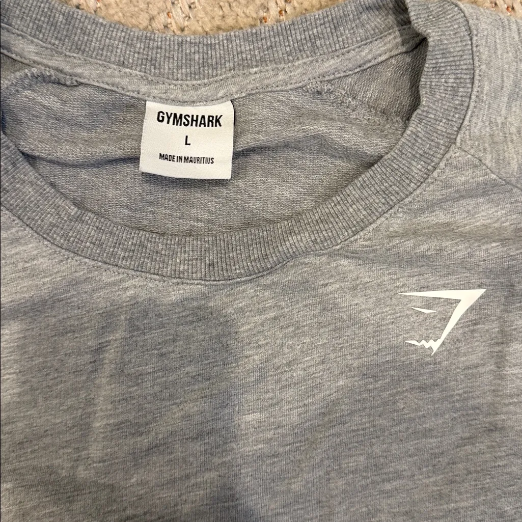 Gymshark Training Cropped Sweater - Light Grey Marl - Image 2