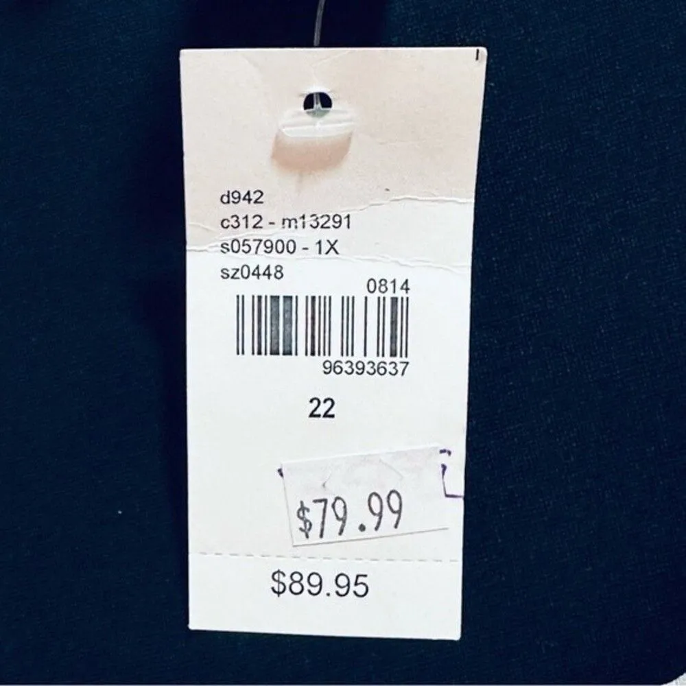 NWT Lane Bryant Graphic Design Black and White Dress with Overlay Sz  22 - Image 3