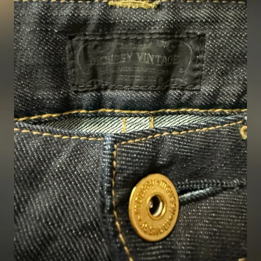Rare MOUSSY Vintage Japan Jeans 25 Bootcut Low Rise‎ Y2K Dark Wash Denim $360+ Blue - Image 4