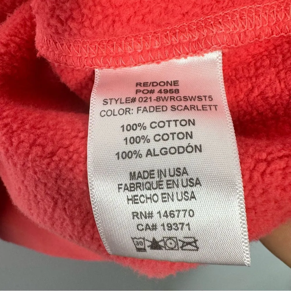 Re/Done coral sweatshirt size small - Image 4