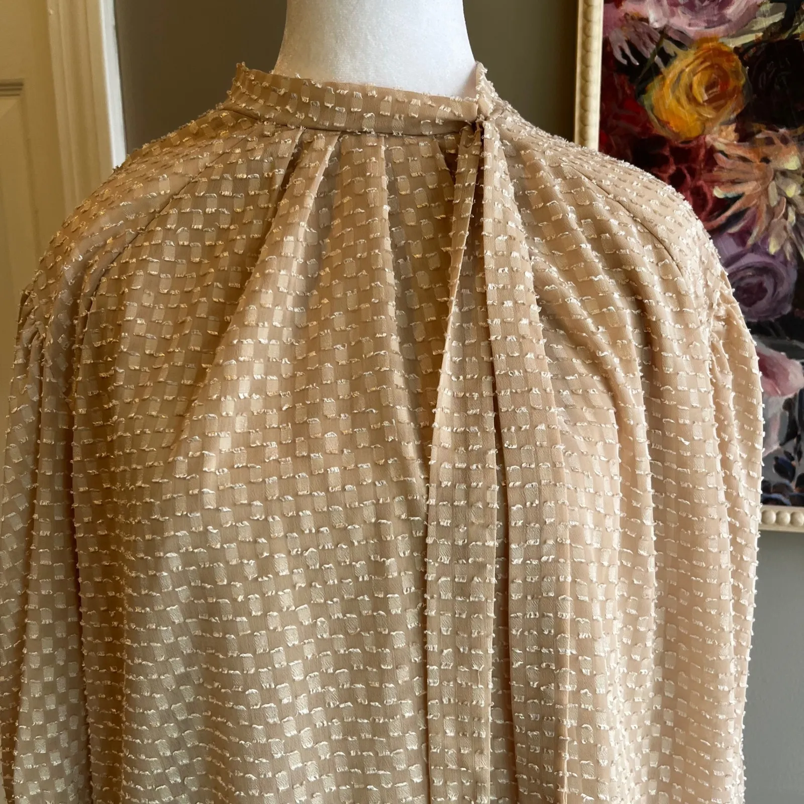 Chic Beige Women's Blouse Feminine Fairy Cottagecore Elegant PXL Festive
Flirty Tan Size undefined - Image 4