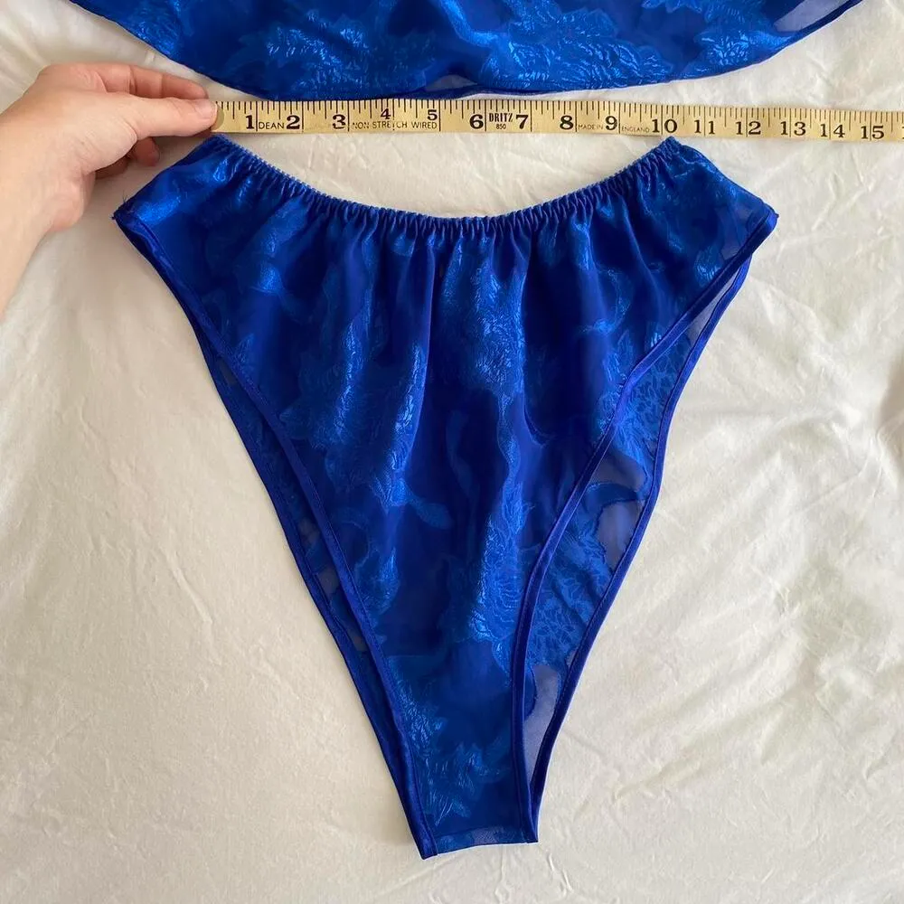 Fredericks Of Hollywood Cobalt Blue Lingerie Set size Large - Image 4
