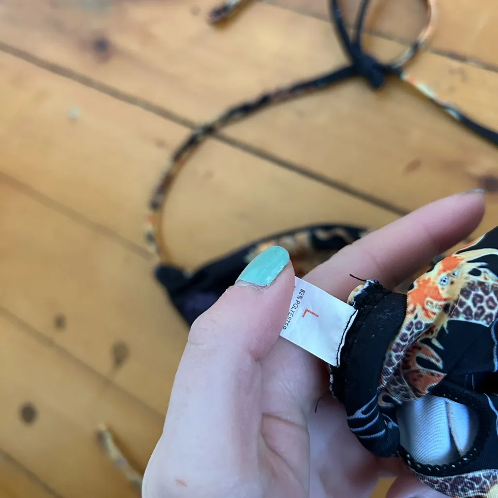 Dragon print Black and Orange Dragon Bikini set Large - Image 6