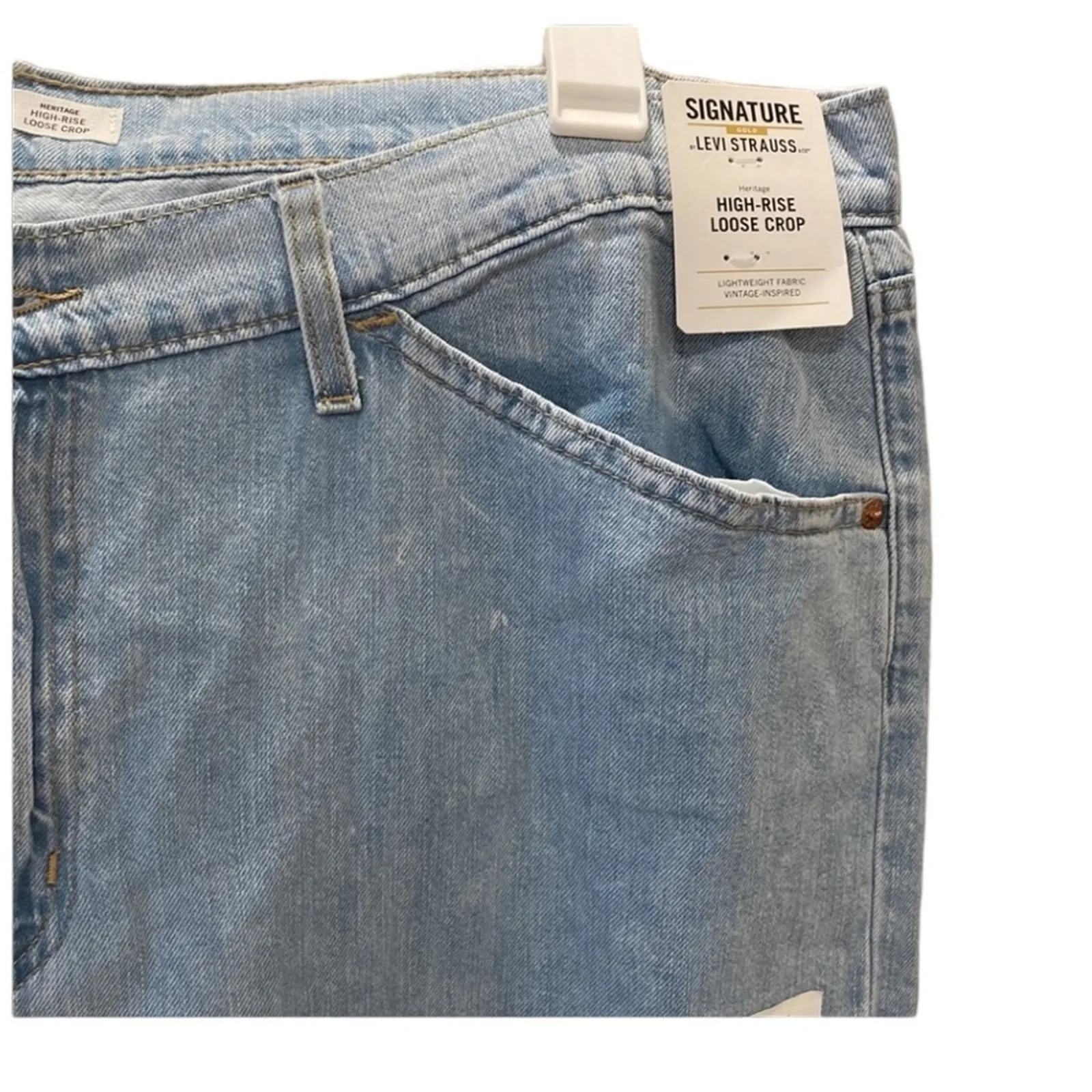 Levi's Denim Jeans 20 Wide Leg Crop Plus Size High-Rise Levi Strauss Heritage - Image 9