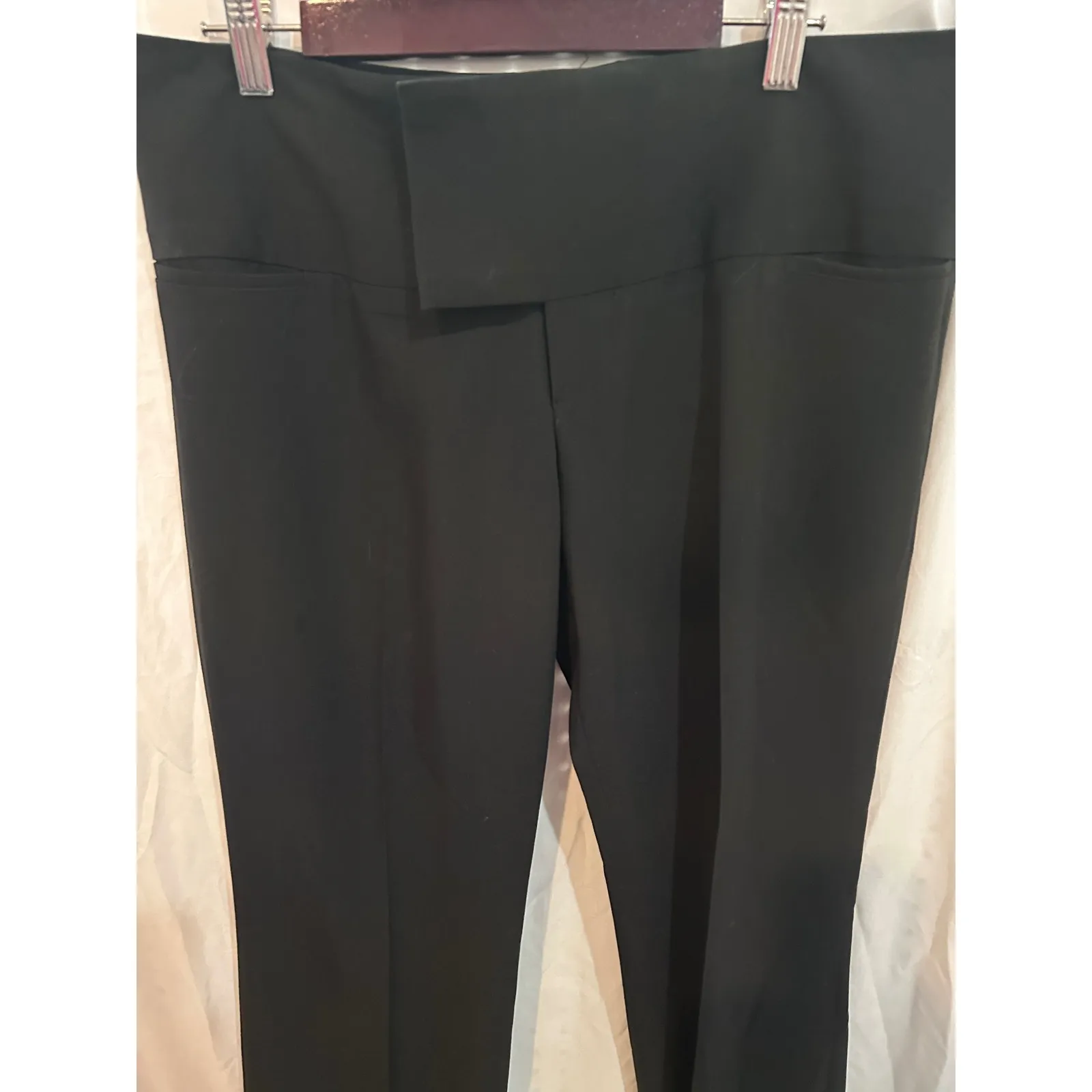 Alvin Valley Black Wide Waistband Dress Pants‎ Size 42 - Image 2