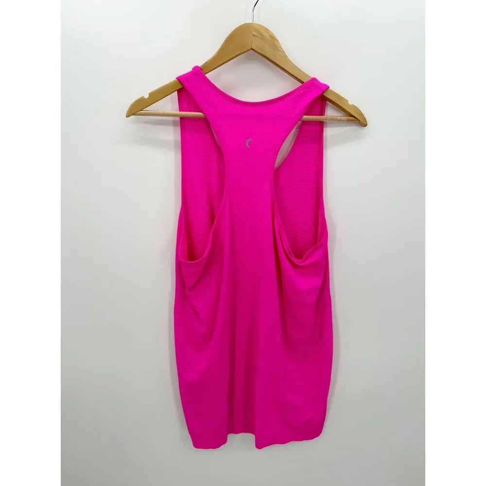 Zyia Active Tank Women XL Neon Pink Racerback Ribbed Nylon Blend Stretch Workout - Image 2