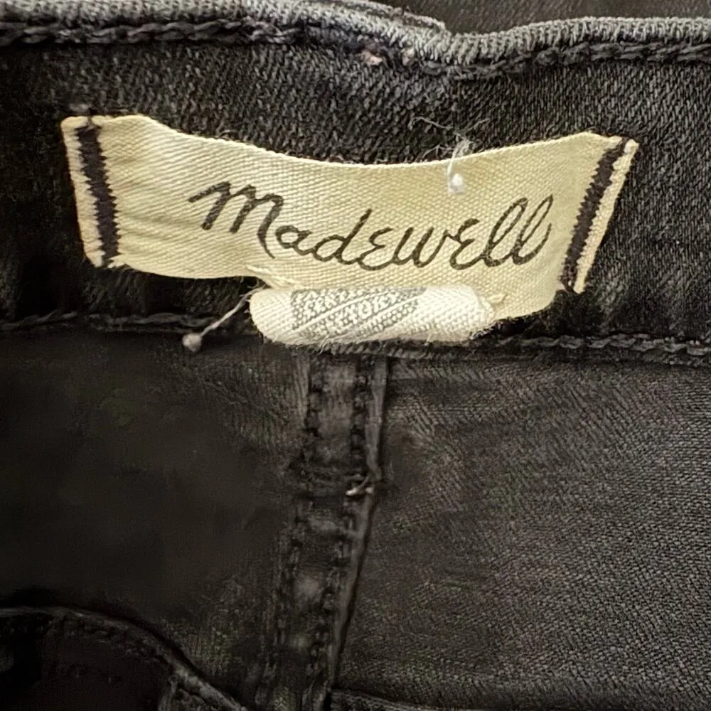 Madewell Mid-Rise Kick Out Crop Jean 27 Women’s Beckley Wash Black NM244 - Image 4