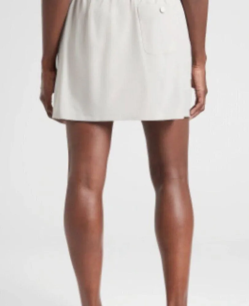 Athleta Skyline Skort "Paper Bag" Waist Khaki Stretch with Bow Size 6 - Image 6